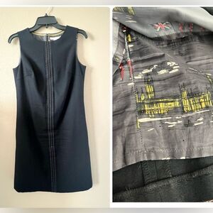 Boden Wool Shift Dress w/ British Print Lining